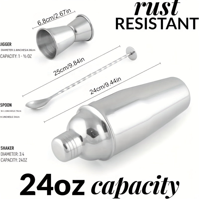 750ML Kokteyl chayqash uchun bar to'plami, Margarita mikser, jigger va filtr bilan