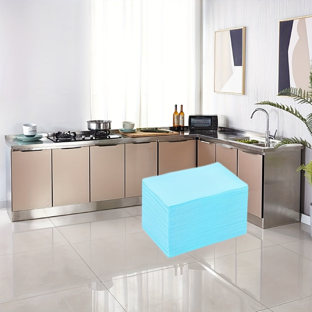 Pack of 60 Paper Cleaning Tablets for Kitchen Sinks and Cookware Purple Blue