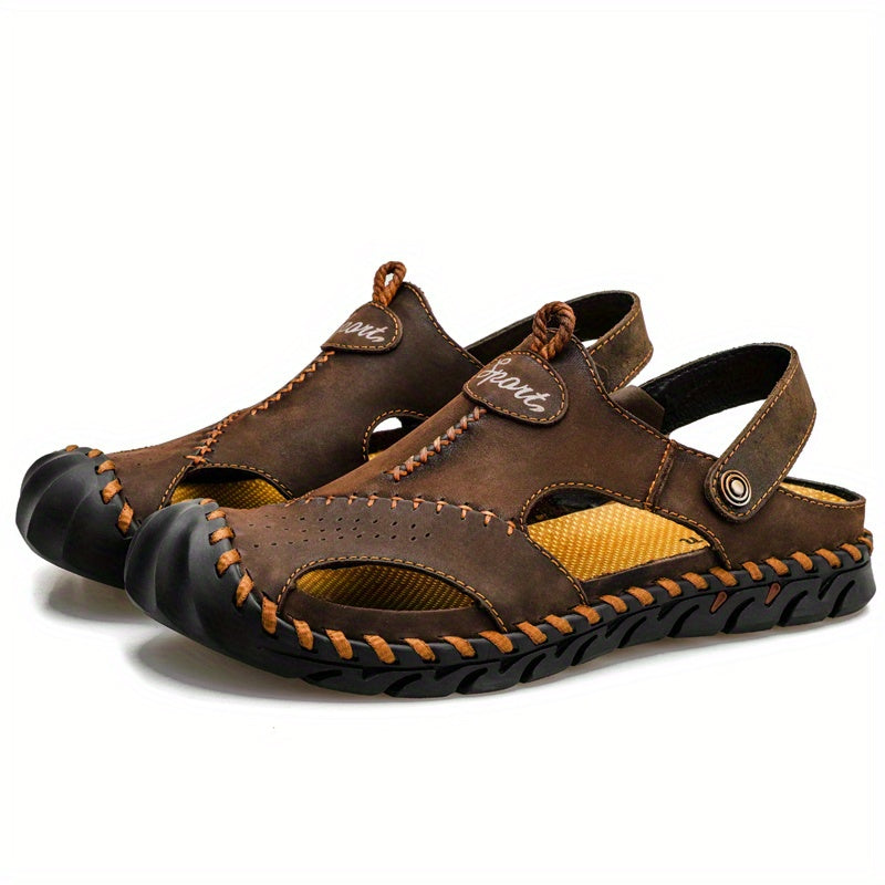 Hand-Stitched Durable Summer Sandals with Rubber Soles for Casual Street Wear