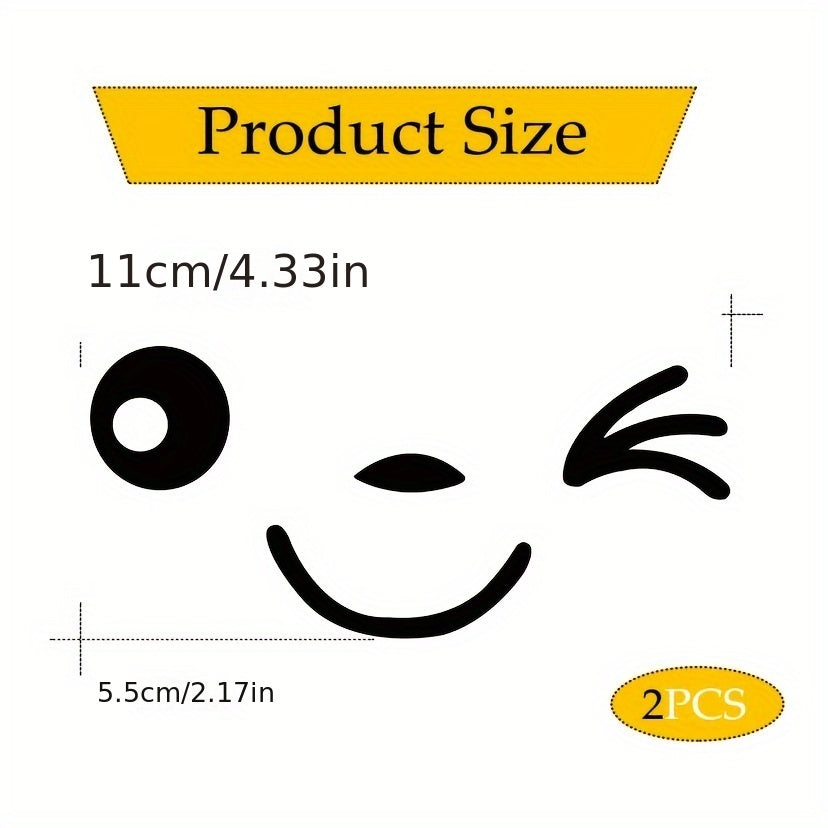 Joyful Face 3D Car Mirror Decal Stickers Rearview Side Vinyl Decals