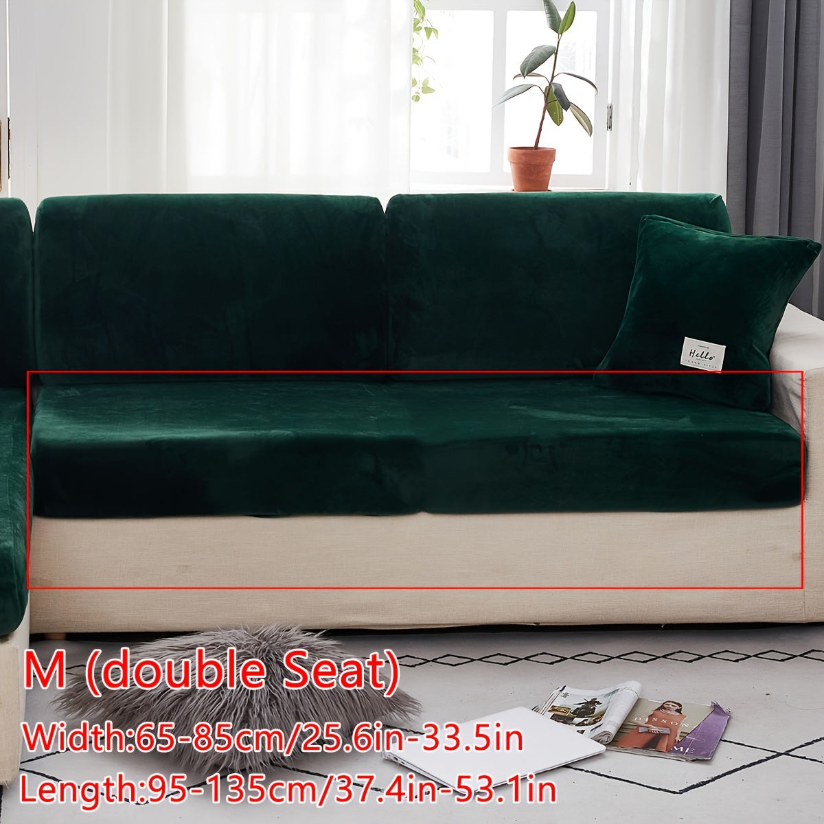 Velvet divan qoplamasi qishki iliqlik va barcha mavsumlar uchun to'liq qoplama ta'minlaydi. Cho'ziluvchan, changdan himoyalangan va elastik mato bilan tozalash oson. Orqa tayanch va yostiq qoplamasi uchun sirpanmas xususiyatlarni o'z ichiga oladi.