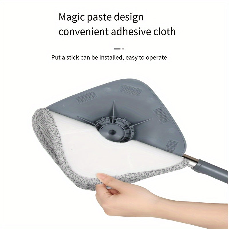 Mopa rotativa manual de plástico duradero con cubeta única para limpieza en múltiples superficies