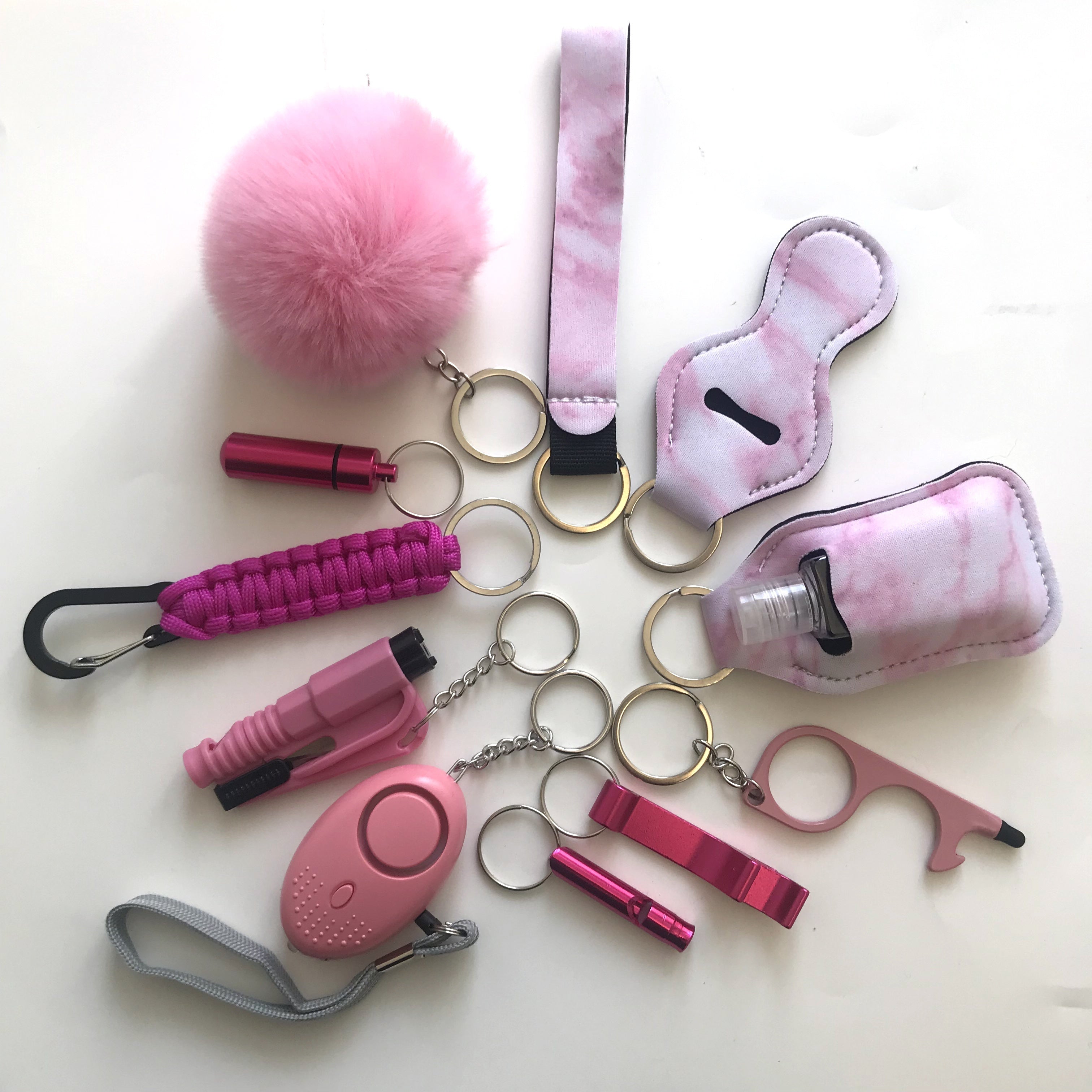 12-частный комплект безопасности: комплект личной безопасности с персональной сигнализацией и защитными аксессуарами - идеальный подарок на День святого Валентина для женщин