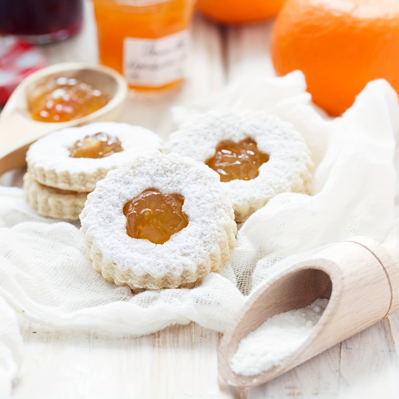 Set of 9 Stainless Steel Cookie Cutters with Jam Sandwich Molds for Christmas Holiday