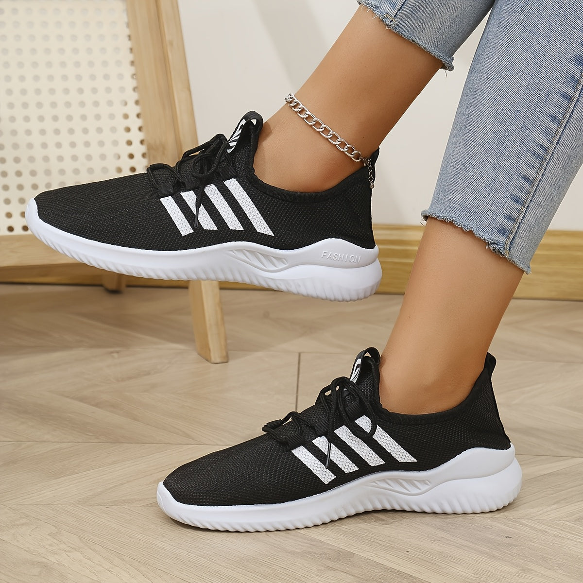 Women's Knit Slip-On Casual Shoes Breathable Lightweight Autumn Comfort