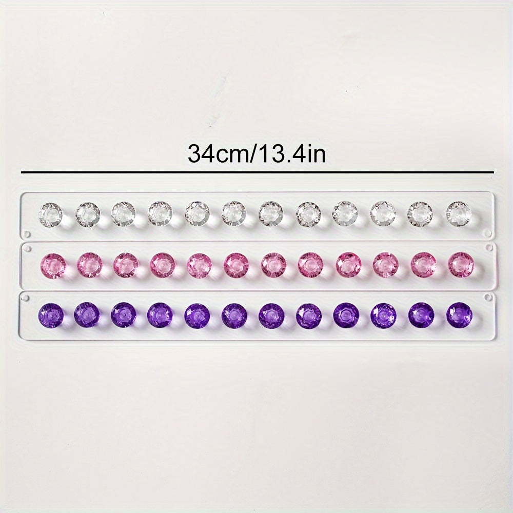 Acrylic Wall Mount Necklace Display Rack with Hooks for Jewelry Organization