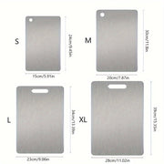 Stainless Steel Chopping Board for Fruits Vegetables Meat Portable Kitchen Accessory