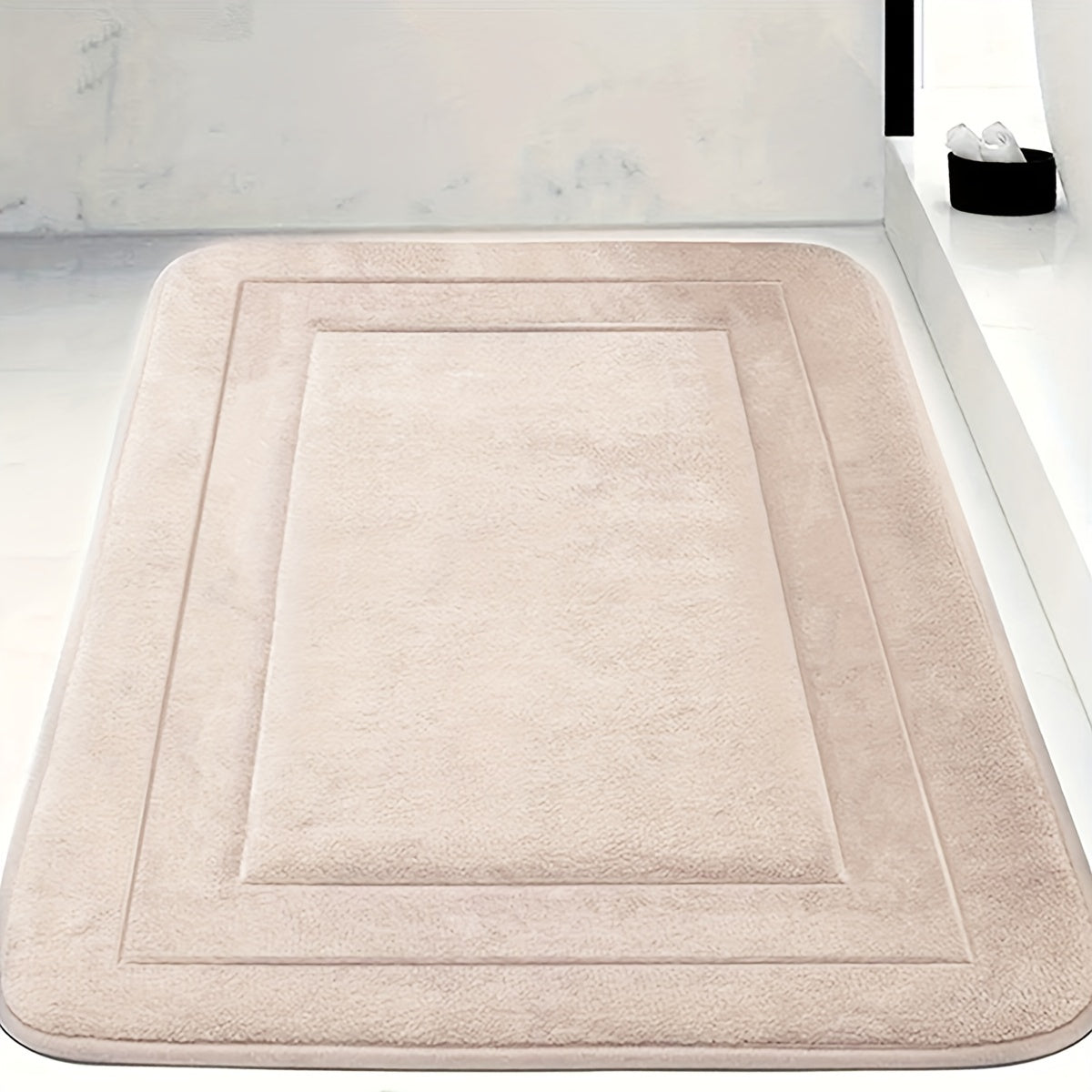 Absorbent Non-Slip Bathroom Floor Mat with Memory Foam PVC Bottom for Bathroom and Bedroom Use
