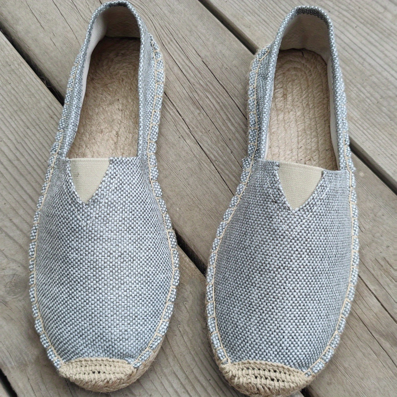 Men's Canvas Slip-On Espadrilles Casual Loafers for Walking and Comfort