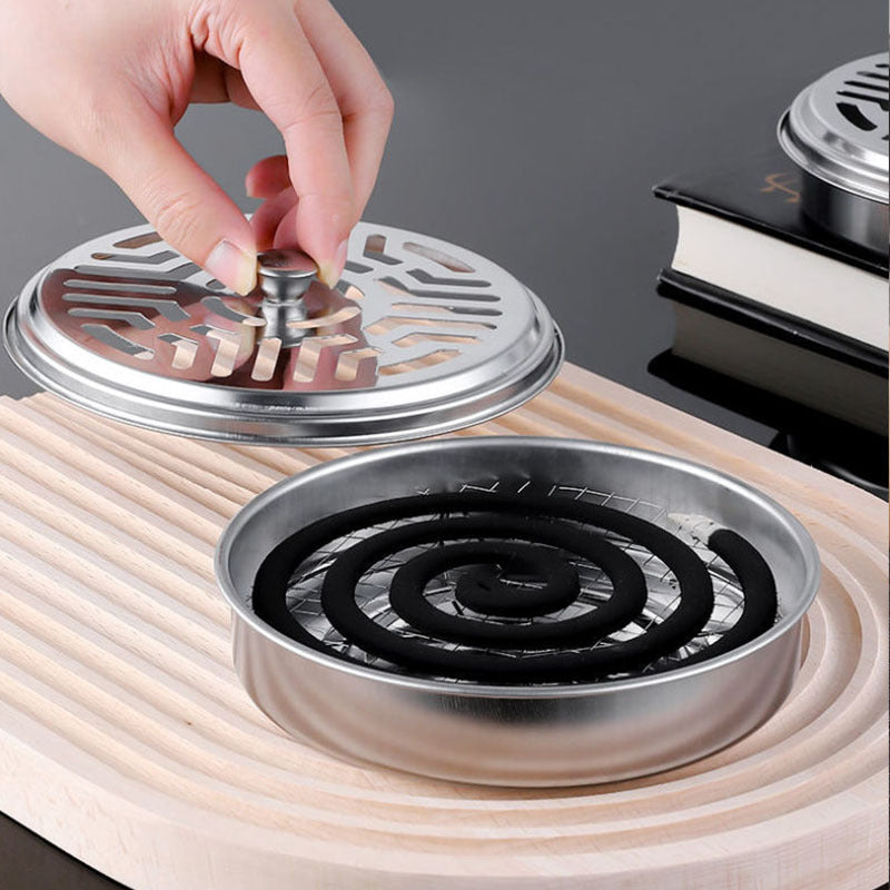 Stainless Steel Incense Holder for Mosquito Repellent and Home Organization