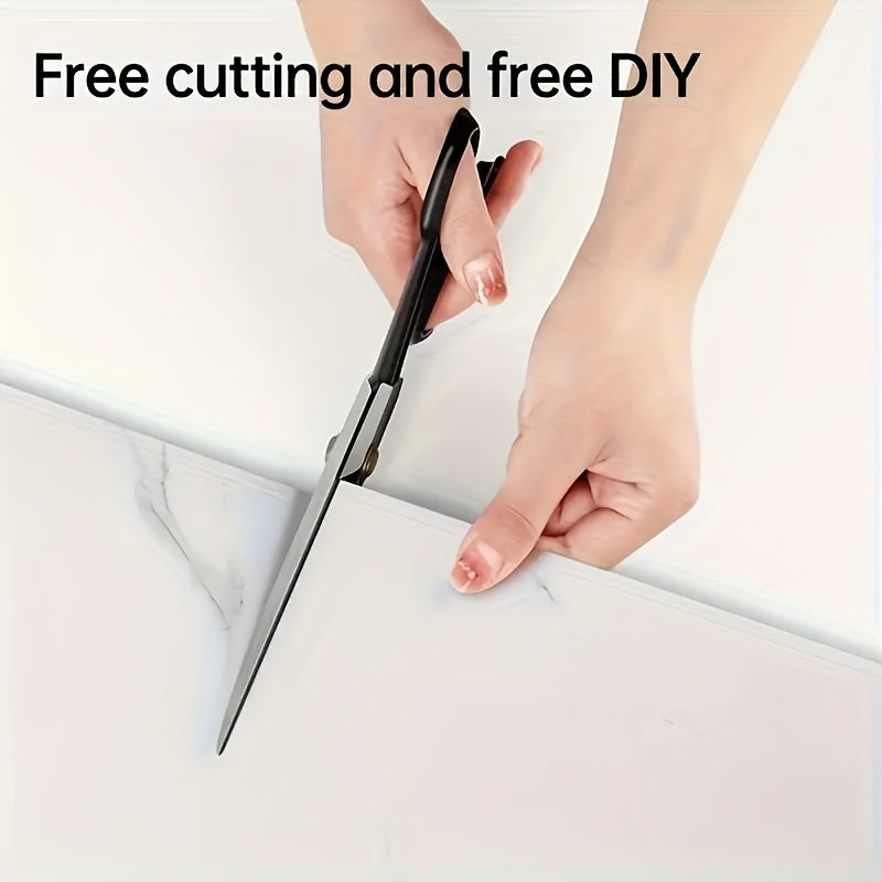 32 Pieces Self-Adhesive Marble Pattern Wall Stickers Waterproof Glossy Faux Ceramic for Home Decor