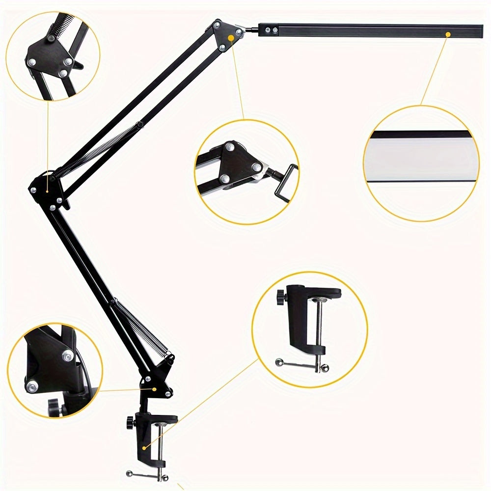 Lámpara de escritorio con clip LED súper brillante con 3 temperaturas de color y 10 niveles de brillo