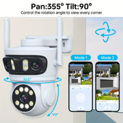 Outdoor Wireless Security Camera with Color Night Vision and Auto Tracking