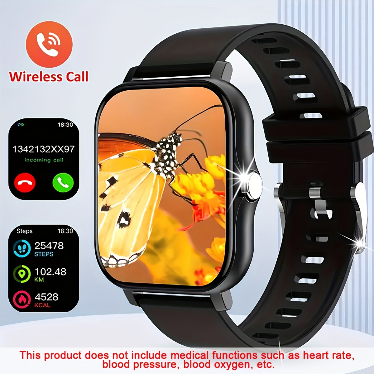 2024 Sports Smart Watch for Men and Women 1.83-Inch HD Touch Screen Call and Fitness Tracker