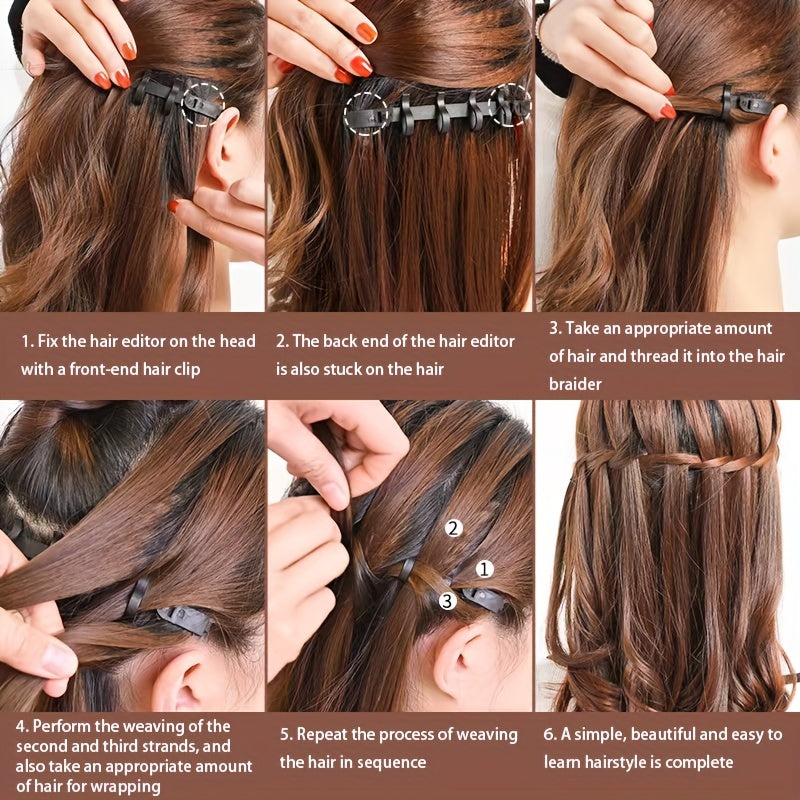 Kits de peinado para mujer 1/3/5 piezas Creador de moño retorcido, peinador, rodillo, gancho