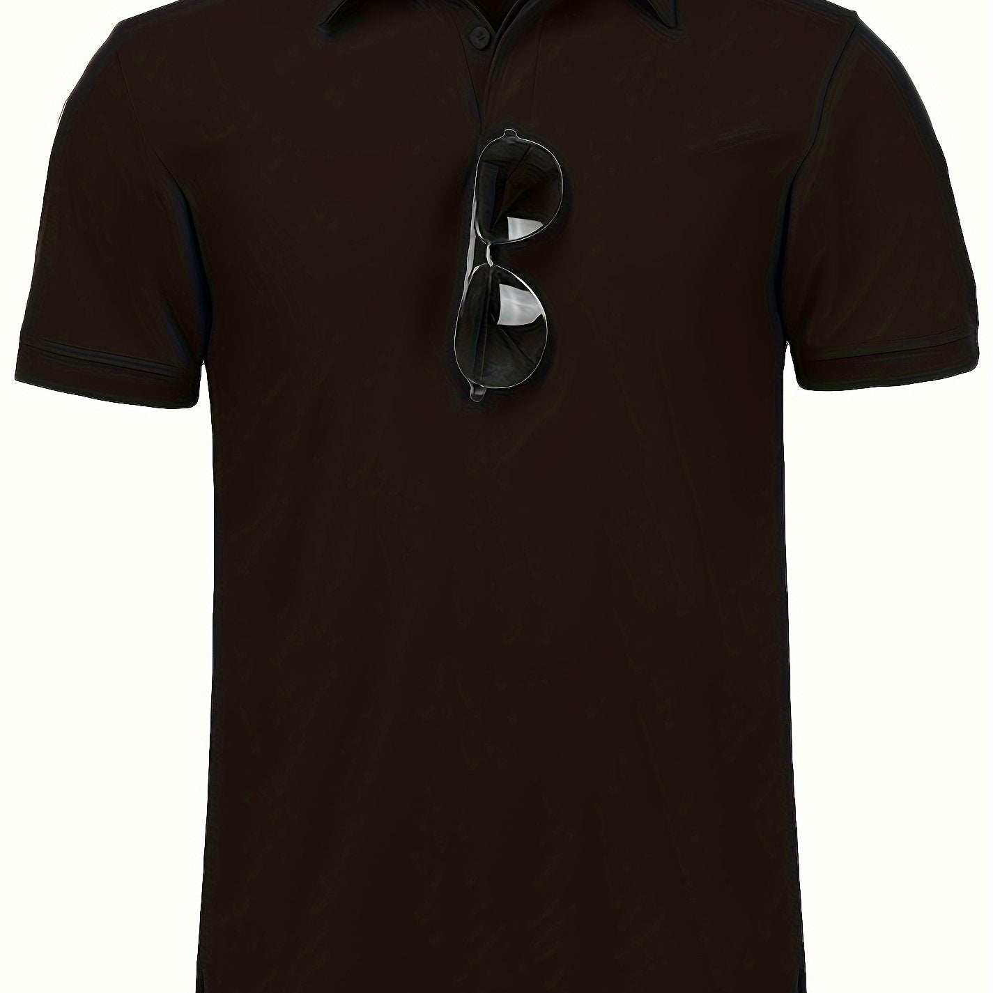 Men's Navy Blue Casual Shirt Short Sleeve Stretch Polyester Golf and Casual Wear
