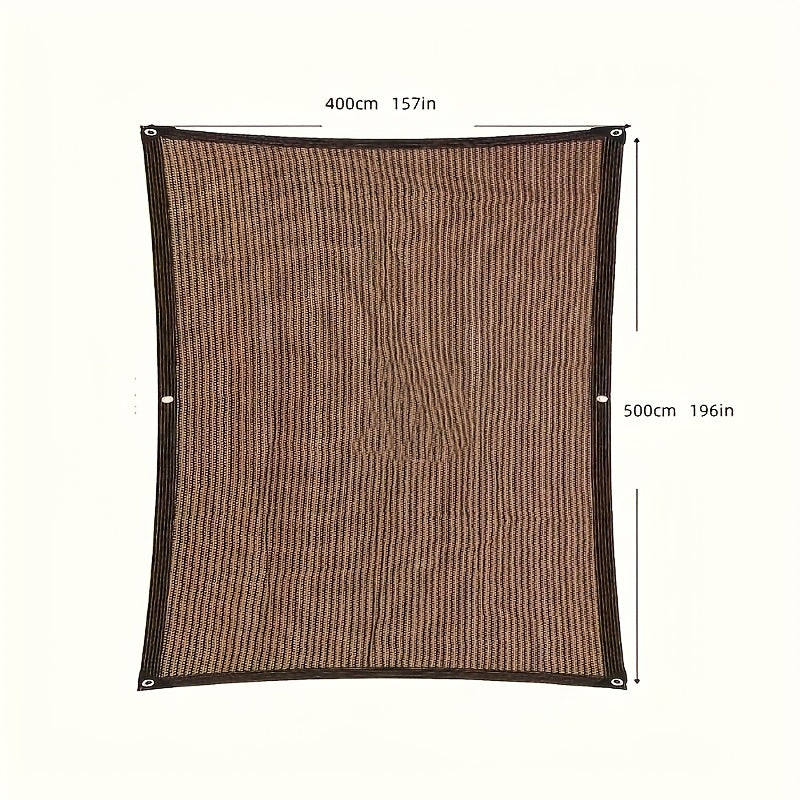 Qorong‘u jigarrang to‘g‘ri burchakli quyosh nurlari uchun soyabon, tashqi shaxsiylik uchun UV blokirovka qilish, verandaga, bog‘ga, terasga