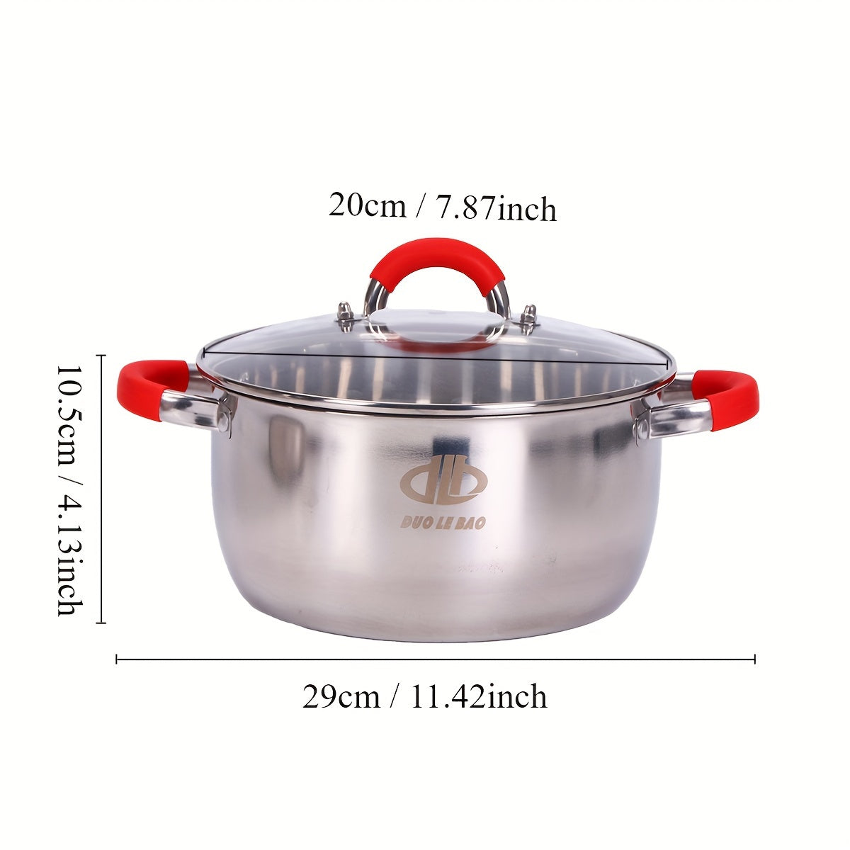 Stainless Steel Saucepan Set Non-Stick Cookware for Soup Stews with Silicone Handles