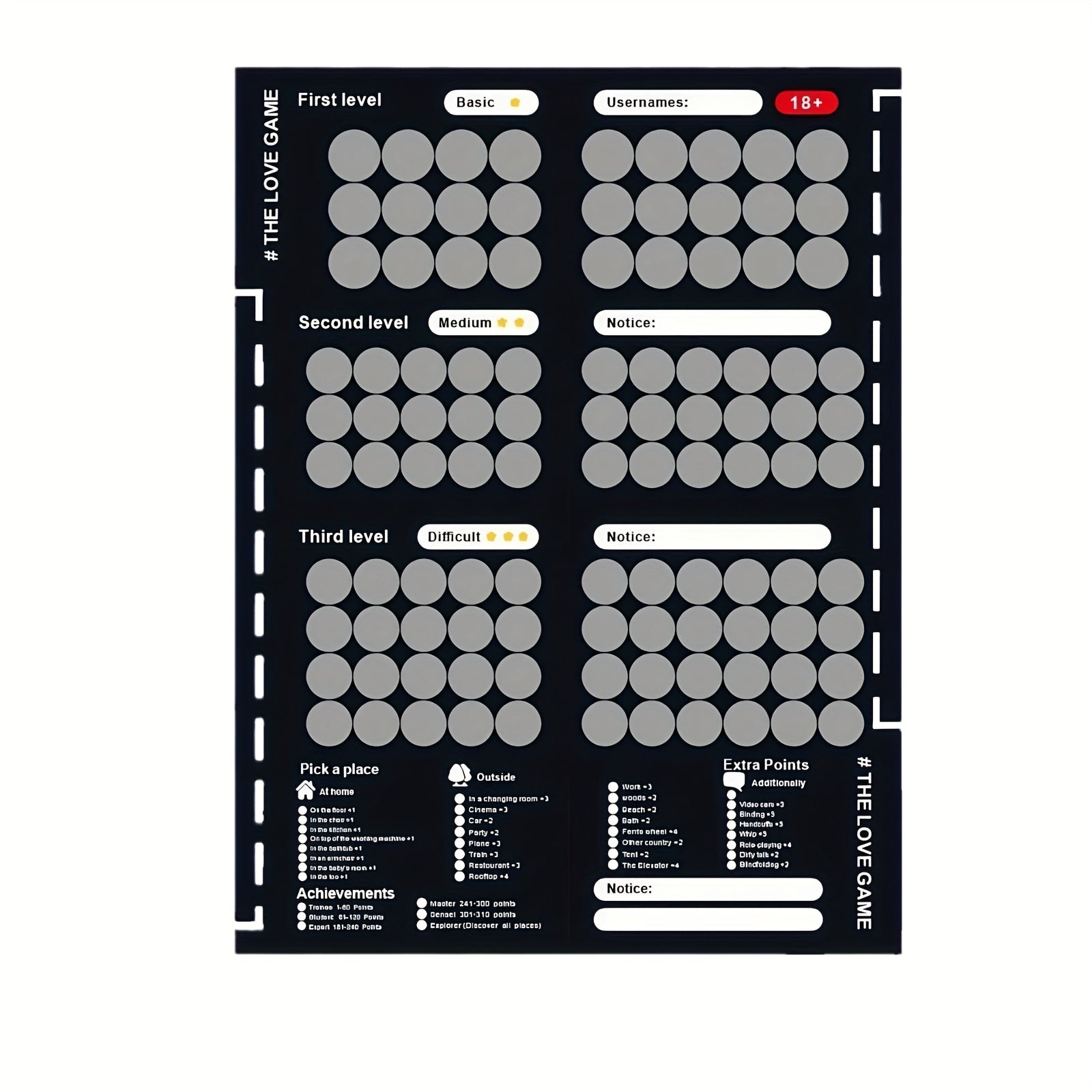 100 Poses Scratch-Off Poster and Lace Eye Mask Set for Couples Valentine's Day Gift