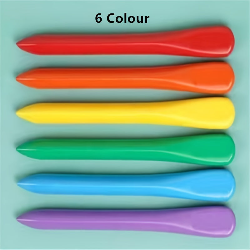 Washable Triangular Crayons for Kids 6 12 18 24 Colors Ergonomic Grip Non-Staining