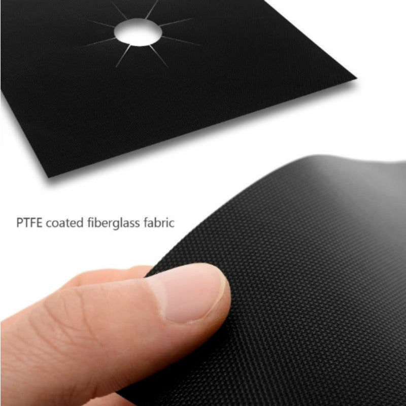 Washable PET Square Gas Stove Protector Pad Oil-Proof Anti-Fouling High-Temperature Resistant Kitchen Mat