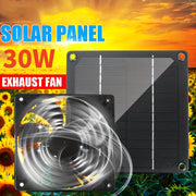 Portable 12V Solar-Powered Exhaust Fan for RVs Greenhouses and Pet Houses