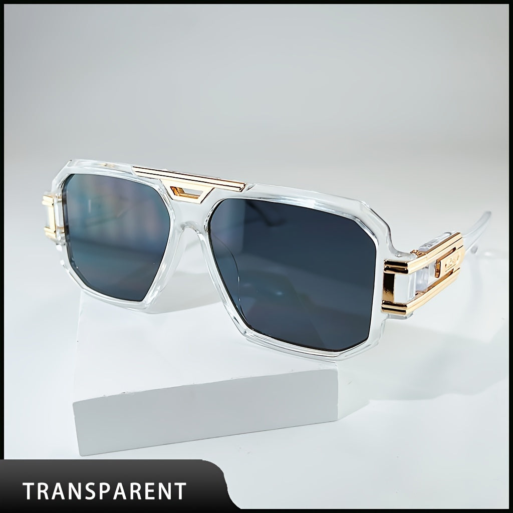 Erkaklar uchun kvadrat ramkali ko‘zoynaklar, retro uslub, moda ko‘zoynaklar, ko‘cha va kundalik kiyim uchun