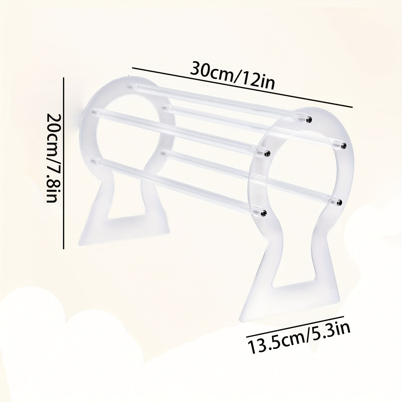 Дисплей-стенд для головных уборов из акрила с ящиком для хранения, с царапинозащитным дизайном