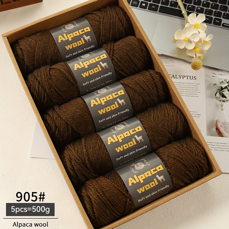 Multicolored Alpaca Wool Yarn 500G Thick Knitting Needles for Autumn Winter Projects