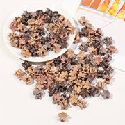 100 dona gul va kapalak soch kliplari to'plami, ayollar va o'smirlar uchun, plastmassa, bir rangli