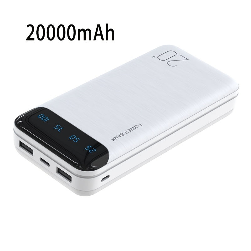 10000mAh Portable Power Bank with USB Type-C Micro Interfaces for Travel and Outdoor Use