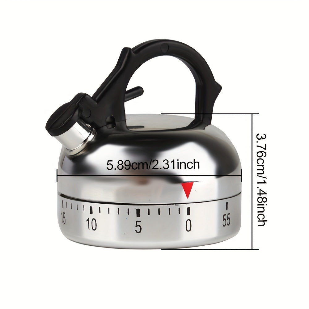 Kettle shaklidagi oshxona taymerlari, baland signal bilan, 60 daqiqalik hisoblash, oson o'qiladigan o'lchov shkalasi va yopishmaydigan asos bilan pishirish va o'rganish uchun.