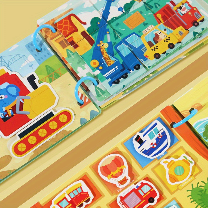 Preschool Quiet Book with Sticker Toy Theme for Educational Play Ages 3+ Paper Mixed Color