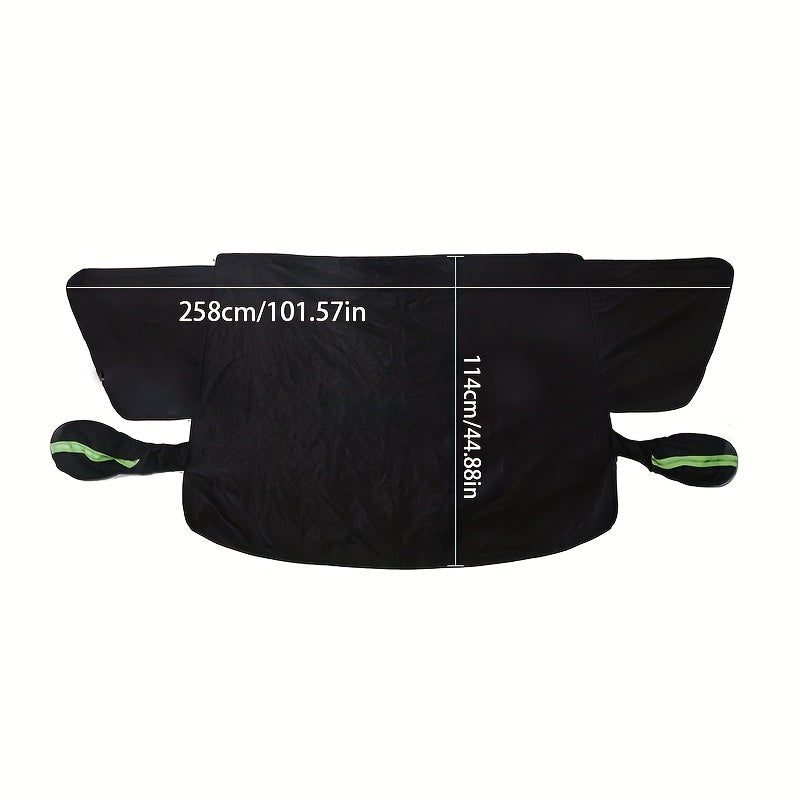 Mustahkam polyester qoplama avtomobil shisha oynasini qor va muzdan himoya qiladi, ko'pchilik transport vositalariga mos keladi.