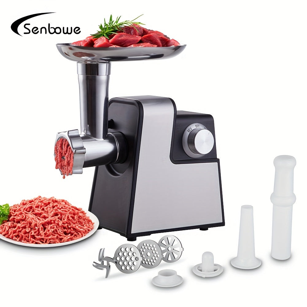 Molino de carne eléctrico de acero inoxidable con accesorios 220-240V enchufe europeo