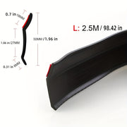 Универсальный защитный накладка на передний бампер из углеродного волокна для автомобиля, боковая юбка, наклейка, 2.5м