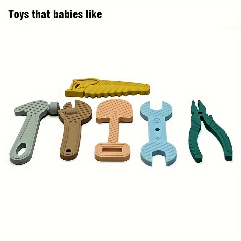 Baby Silicone Toy Set for Easter Soft Safe Toys with Hammers Wrenches and Pliers