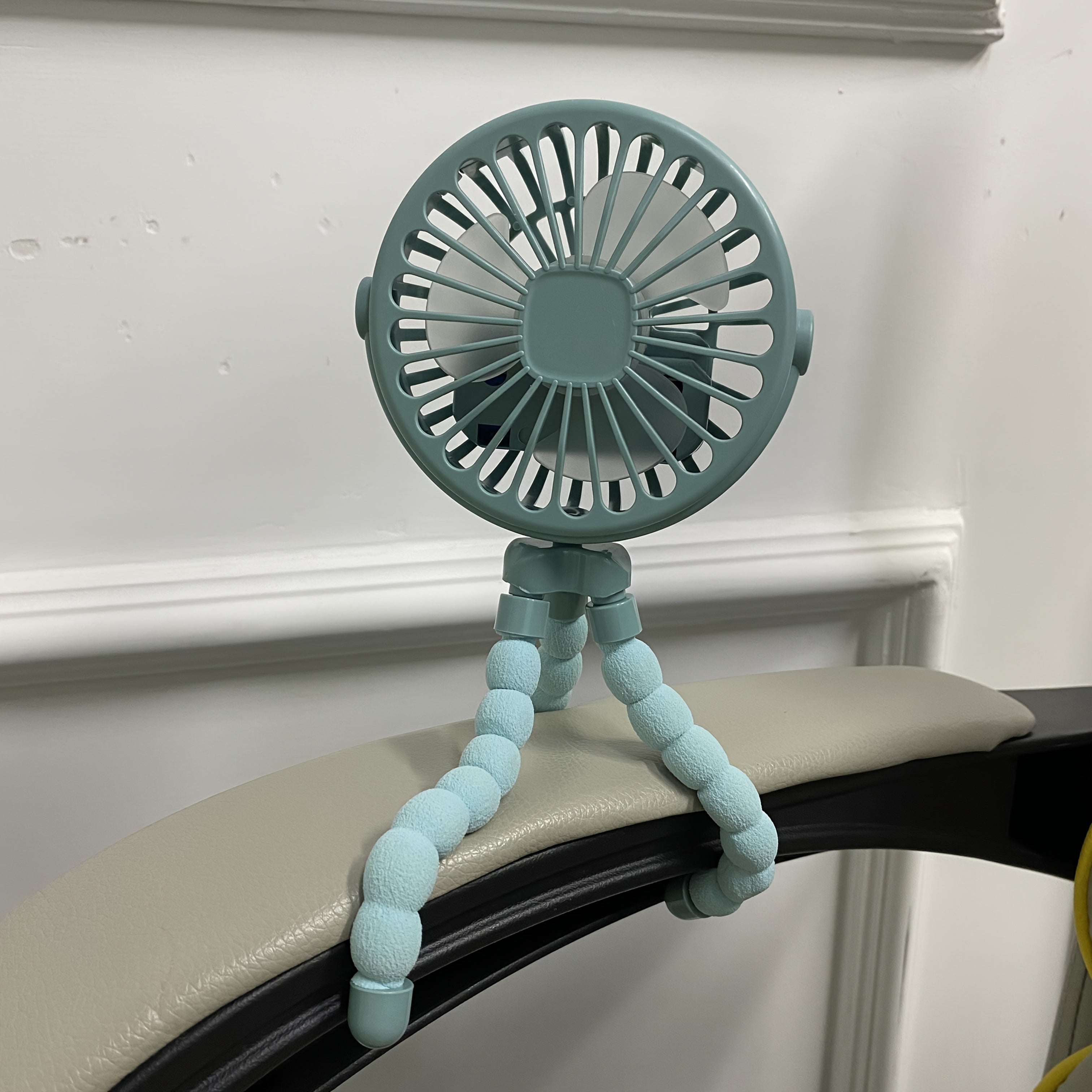 Portable 3-Speed USB Rechargeable Fan with Flexible Tripod for Stroller Desk Bike Camping