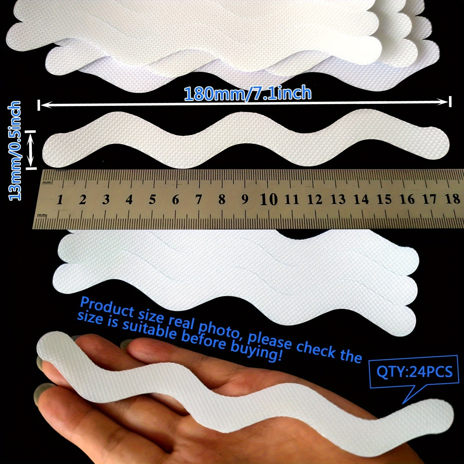 24pcs Bathroom Safety Anti-Slip Stickers for Shower Floor and Bathroom