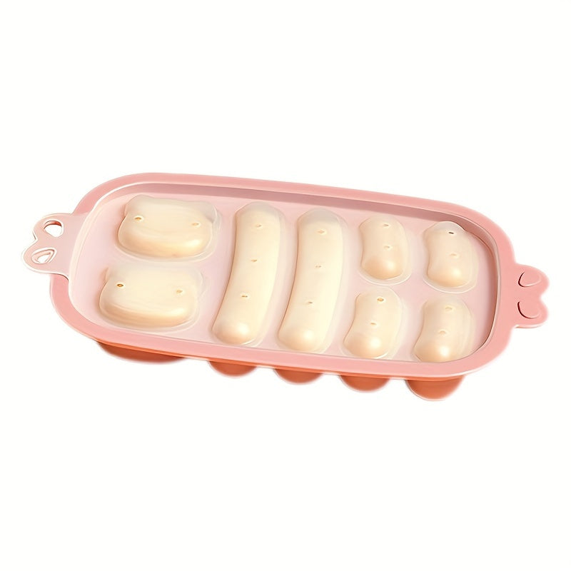 Silicone Food Mold Set for Sausages and Food Storage Square Containers with Flip Top Lid