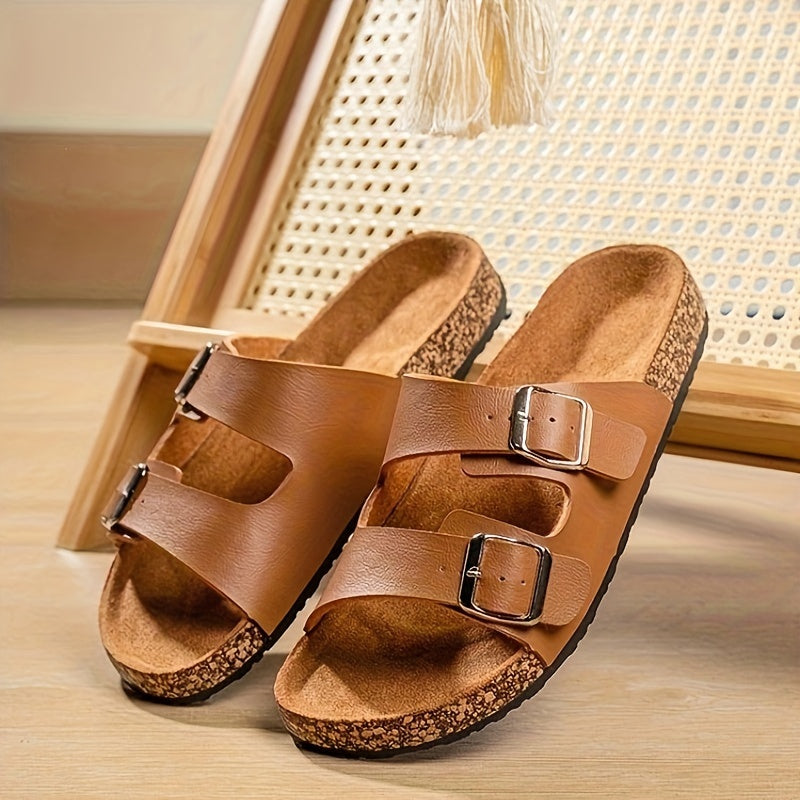 1 Juft Uniseks Moslashuvchan Qaytmas Slaydlar, Ichki/Tashqi foydalanish uchun Mustahkam Rang Dizayni bilan