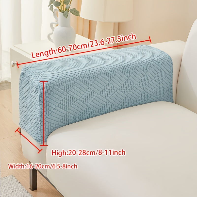 Чехол на диван из полярного флиса с жаккардовым узором и эластичной лентой подходит для секционного кресла, дивана-кровати, 3-местного и 4-местного, включает чехлы на подлокотники