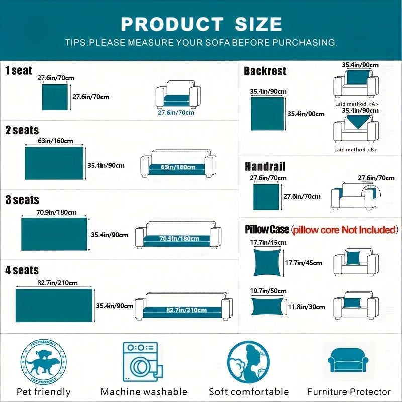 Чехол на диван из полиэстера в стиле бохо-шик для кресел и диванов, противоскользящий, безопасный для домашних животных, моющийся в машине