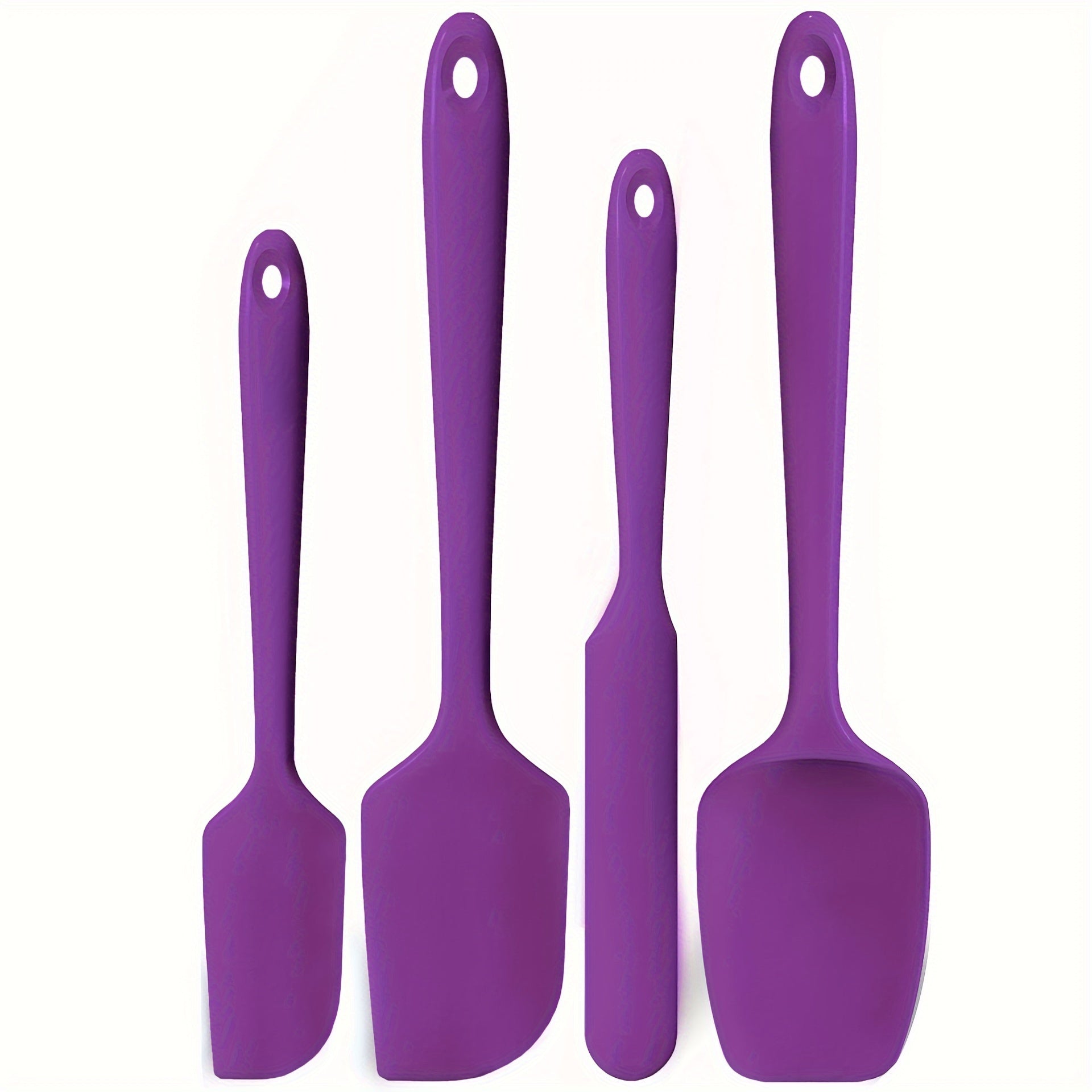 Set of 4 Silicone Spatulas Heat Resistant Up to 600°F Nonstick Safe BPA-Free