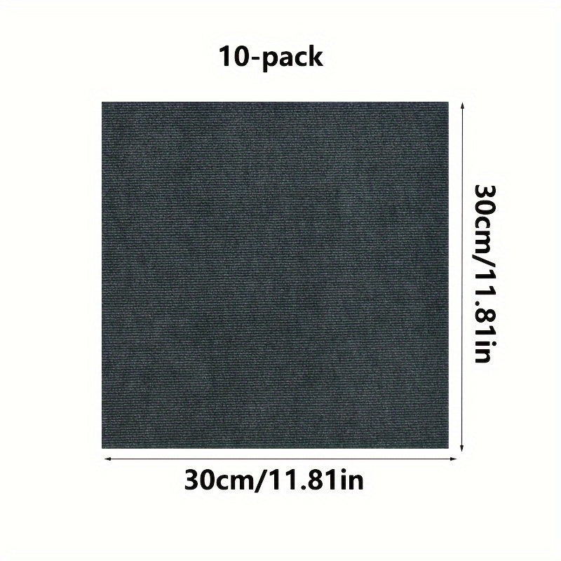 10/20/30 Paket Shakllar va Chiziqlar O'z-o'zidan yopishqoq Gilam Plitalari Ofis va Tijorat Pollari uchun, Oson Qopqoq va Yopishtirish O'rnatilishi, O'lchamga Mos Kvadrat Kvadratlar.