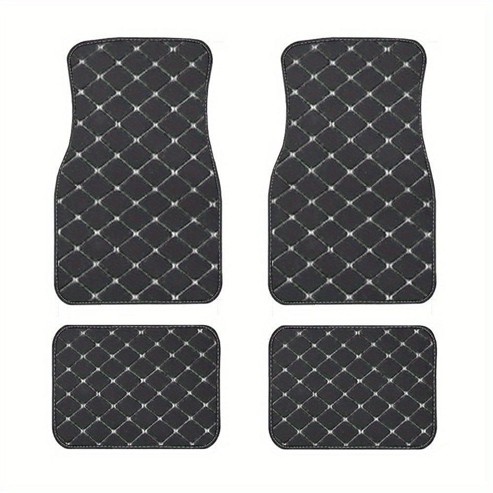 Universal Waterproof Car Floor Mats Set Front and Rear Auto Rugs