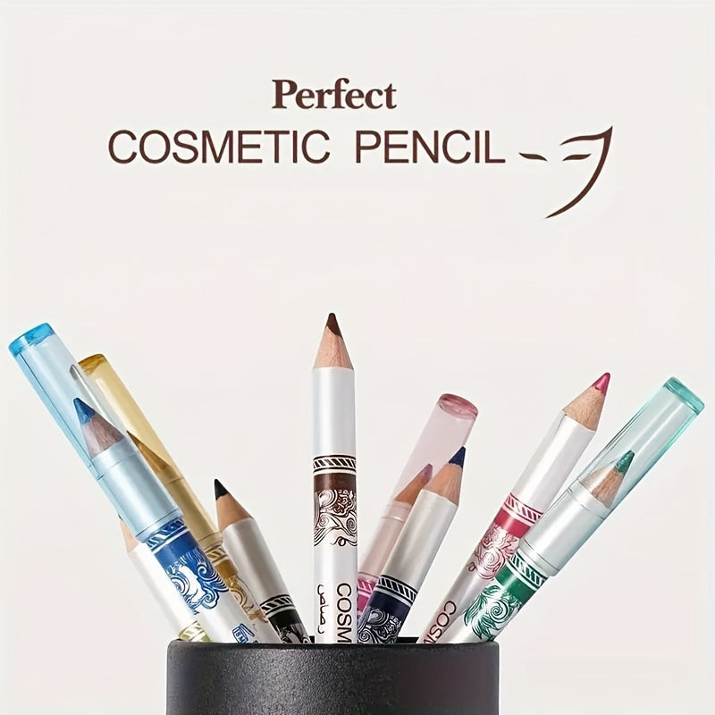 12Pcs Waterproof Colorful Eyeliner Pen Set Long-Lasting Shimmer Matte