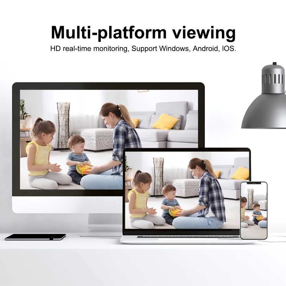 Ulanmagan xavfsizlik kamerası 1080P HD AI inson izlash harakatini aniqlash PTZ ikki tomonlama audio ichki tashqi