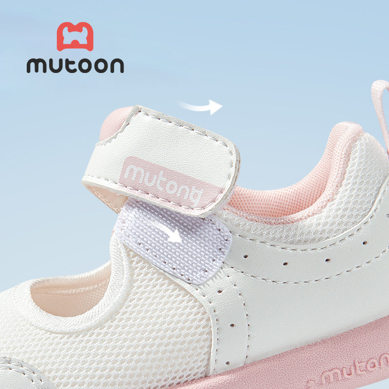 Girls Casual Walking Shoes Wide Round Toe Anti-Slip Rubber Sole Fabric Lining Hook-and-Loop Closure