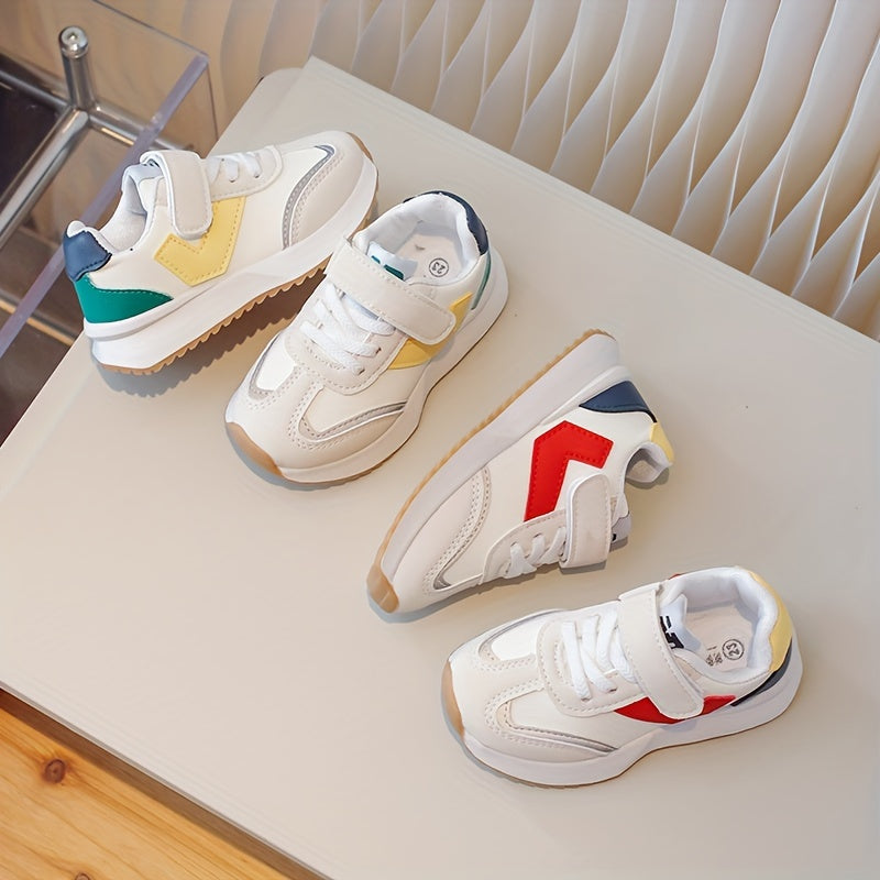 Unisex Kids Running Shoes Microfiber Synthetic Leather Non-Slip Durable Casual Sneakers